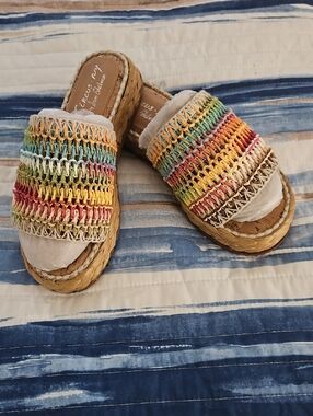 Sam Edelman Rainbow Woven Slide Mules